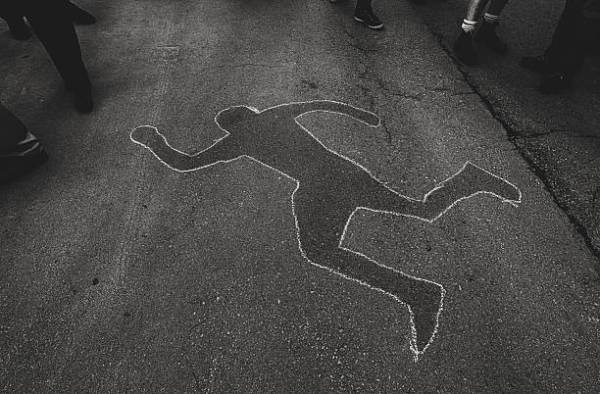 chalk outline